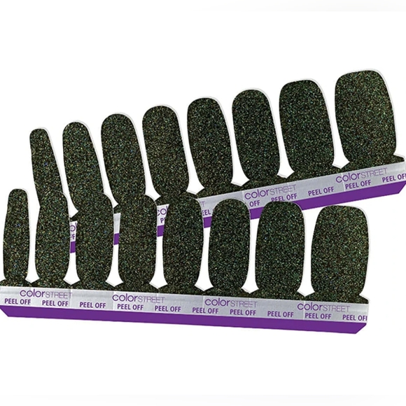 Last chance! Color Street Gaelic Greenery LIMITED EDITION Dark Green Glitter - Picture 2 of 12